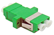 Adaptador de fibra optica Duplex LC APC- SM color Verde