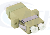 Adaptador de fibra optica Duplex LC UPC- MM OM1 color Beige