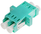 Adaptador de fibra optica Duplex LC UPC- MM OM3 /OM4 color Aqua