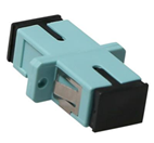 Adaptador de fibra optica Simplex SC UPC- MM 0M3/0M4 color Aqua