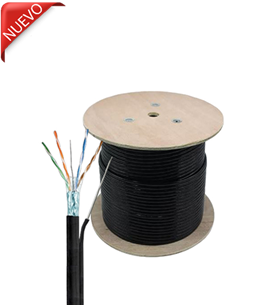 Cable categoria 6 U/ UTP -OUTDOOR- Figura 8-Steel messanger - AWG 23-PE JACKET