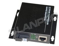 Dual Fiber Media Converter with external power supply, 1310 nm Multimode, 10/100/1000M, supports 550m transmission. Two (2) SC Connectors.