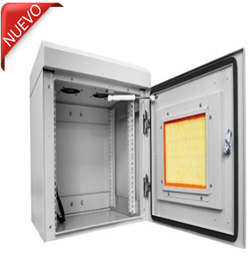 Gabinete para exteriores Lanpro All Weather Serie 8000, para montaje en pared, poste y suelo- incluye: (02) unidades de ventiladores - (1) canal de tension de 1U 19" 6 Tomas Universales - filtro en la puerta delantera (para impedir entrada de particulas) - (1) bandeeja colgantee veentilada de 1 U 19" 350 mm - (2) organizadores verticales de cables- fabricado en acero galvanizado - pintura electrostática- profundidad: 600 mm, ancho: 600 mm, altura: 12U -
