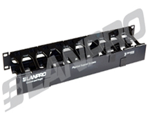 Organizador de cables horizontal de 1U 19" (Plastico)