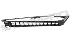 Patch panel de 24 puertos (vacio) Modular- Angular - Blindado Incluye: organizador trasero para cables - Serie: iMCA 8000-