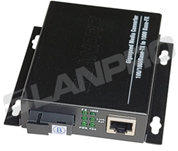 Single Fiber Media Converter with BiDi technology, WDM, 10/100/1000M, 1310nm/1550nm, Singlemode for distances up to 20km, SC connector.