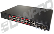 Switch de 24 puertos RJ 45 10/100/1000 mbps POE plus - combo ports 4 SFP /RJ 45 Administrable