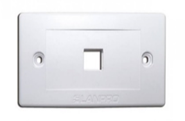 Tapa plastica Vertical 1 puerto color Blanco