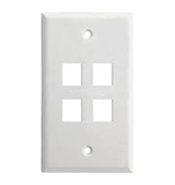 Tapa plastica Vertical 4 puertos color Blanco